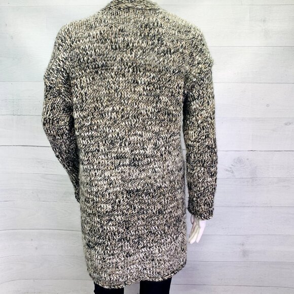 J. JIll | Pure Jill Womens Melange Knit Cardigan Wool Alpaca Snap Front Size M - Picture 7 of 12